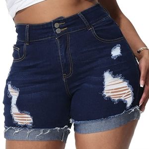 Sz 26W - Rubugil - Stretch Denim Jean Shorts - Distressed